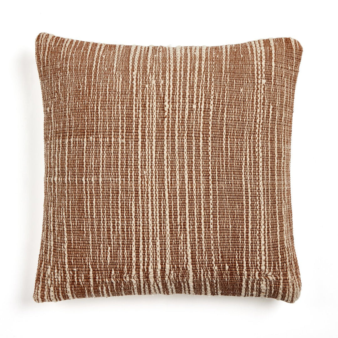 Artisan Stripe Wool Pillow - 20"X20" - Natural Wool