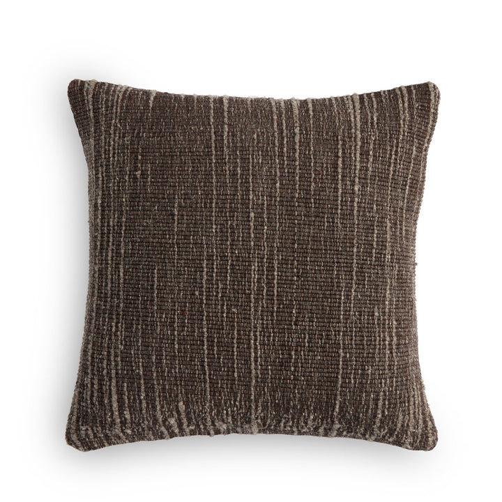 Artisan Stripe Wool Pillow - 20"X20" - Grey Wool