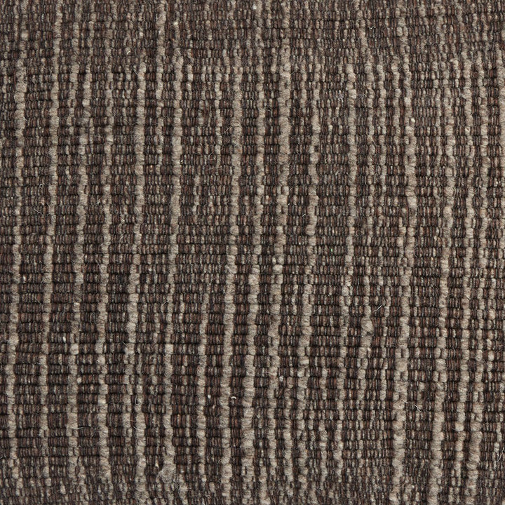 Artisan Stripe Wool Pillow - 14"X20" - Grey Wool