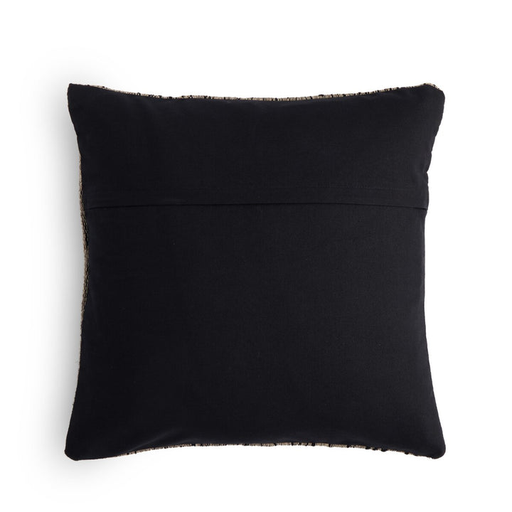 Artisan Stripe Wool Pillow - 20"X20" - Black Wool