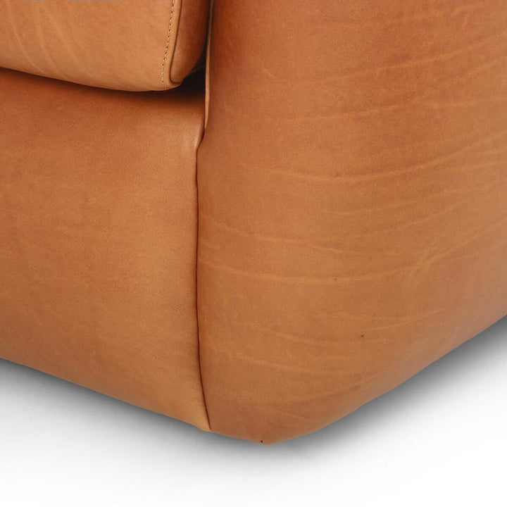 Saldana Swivel Chair: Lorento Cognac