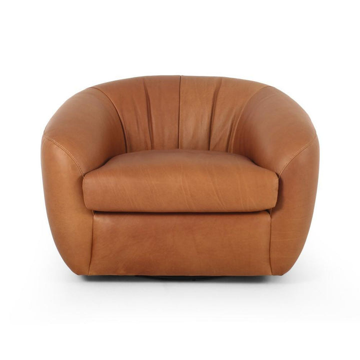 Lounge Chairs Saldana Swivel Chair: Lorento Cognac