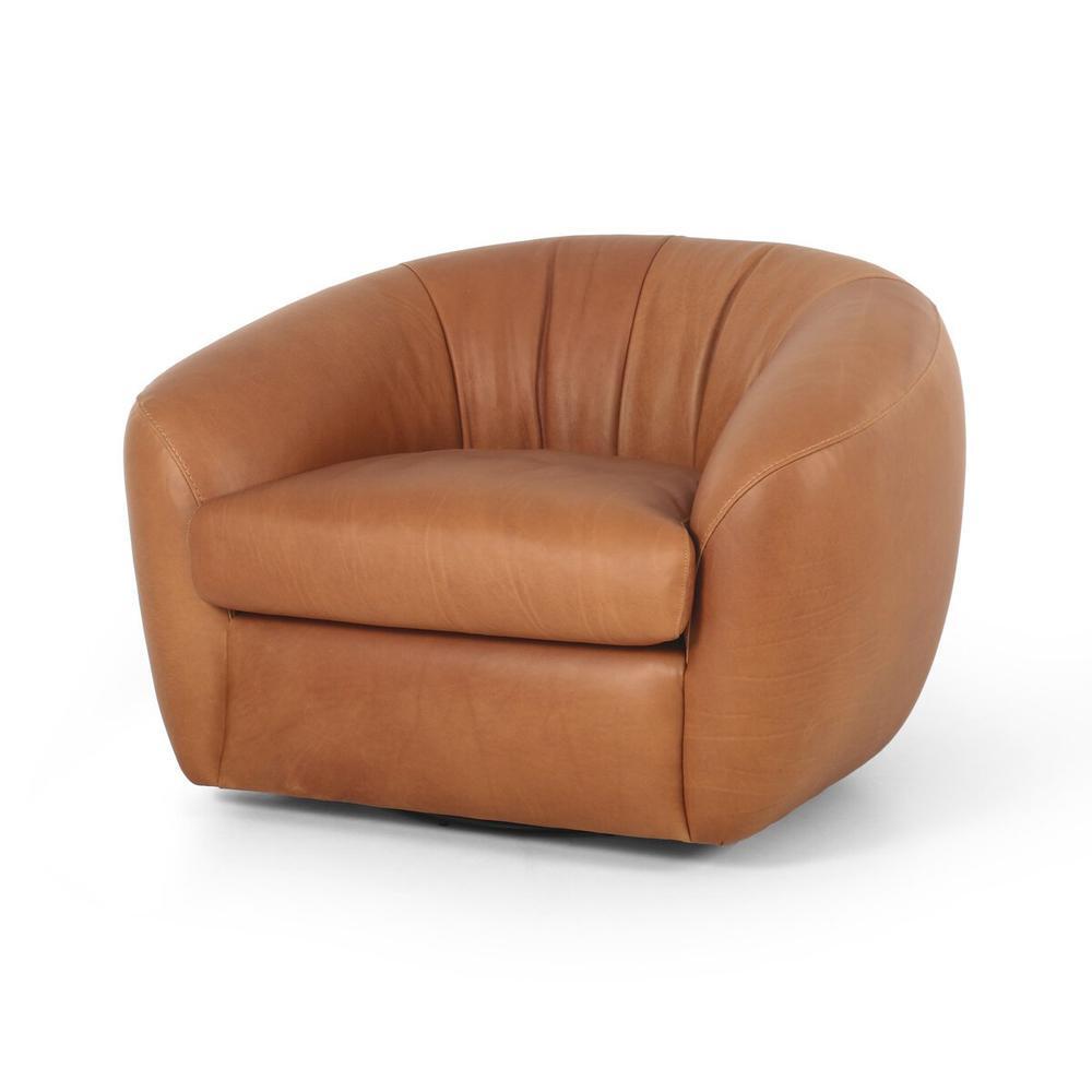 Lounge Chairs Saldana Swivel Chair: Lorento Cognac
