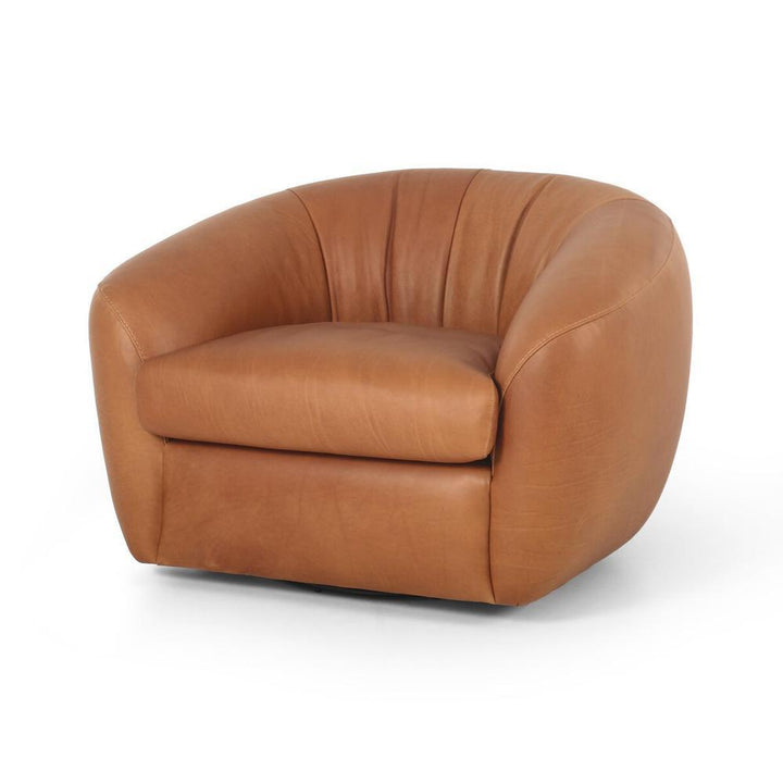 Lounge Chairs Saldana Swivel Chair: Lorento Cognac