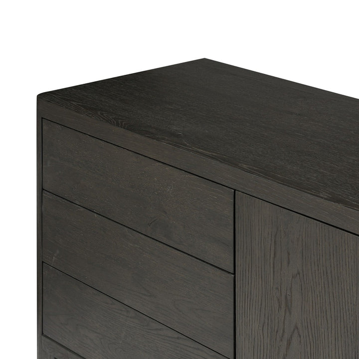 Nora Media Console - Smoked Black Oak - Black