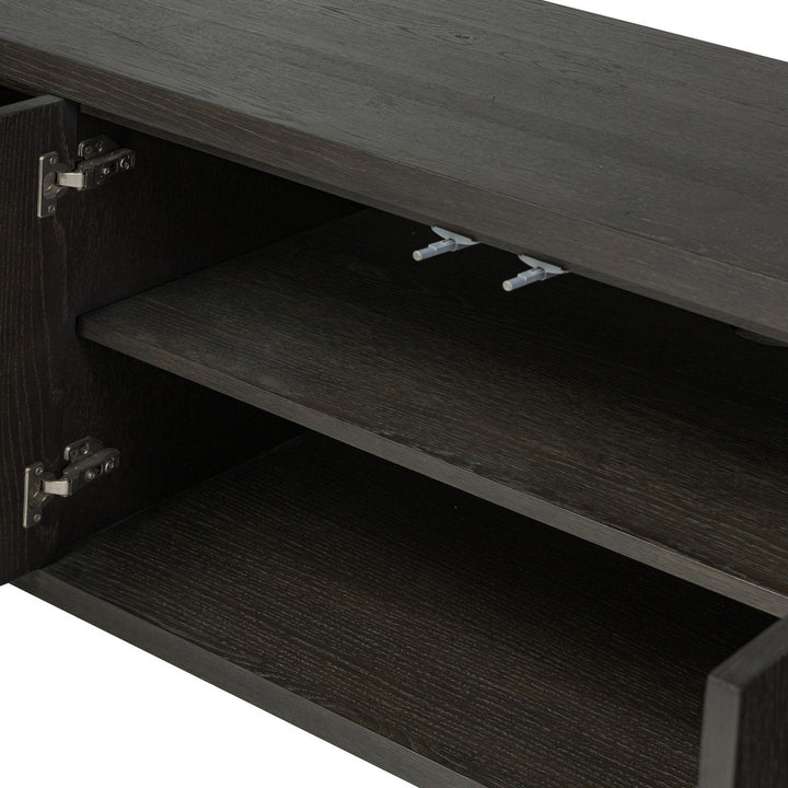 Nora Media Console - Smoked Black Oak - Black