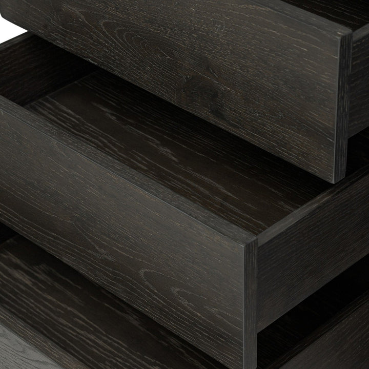 Nora Media Console - Smoked Black Oak - Black