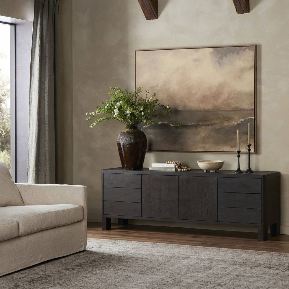 TV Stands & Media Consoles Dane Media Console - Smoked Black Oak - Black