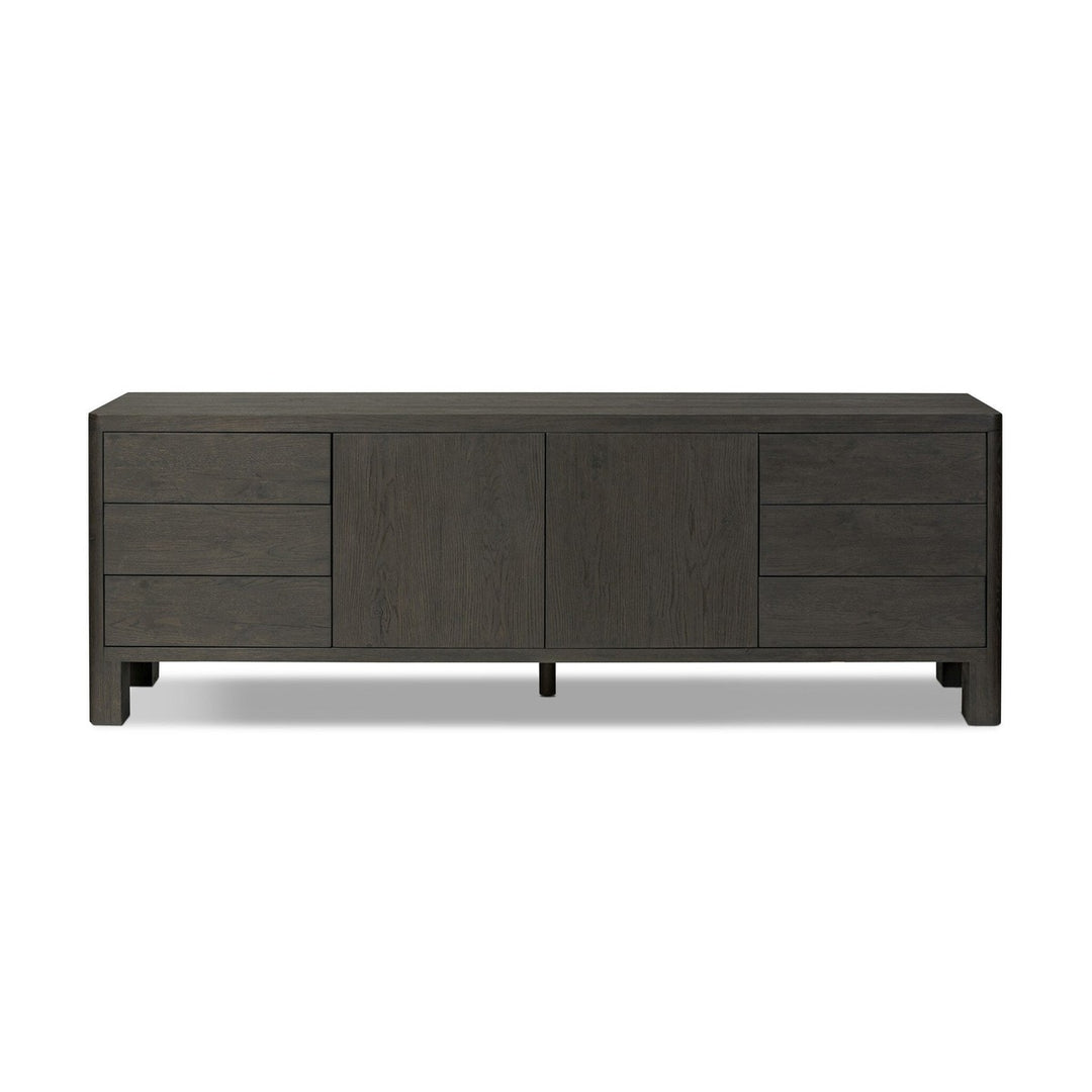 Nora Media Console - Smoked Black Oak - Black