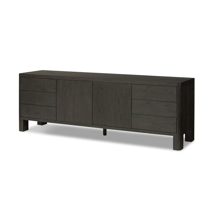 Nora Media Console - Smoked Black Oak - Black