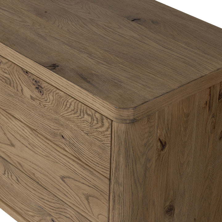 Nora Media Console - Resawn Worn Oak - Brown