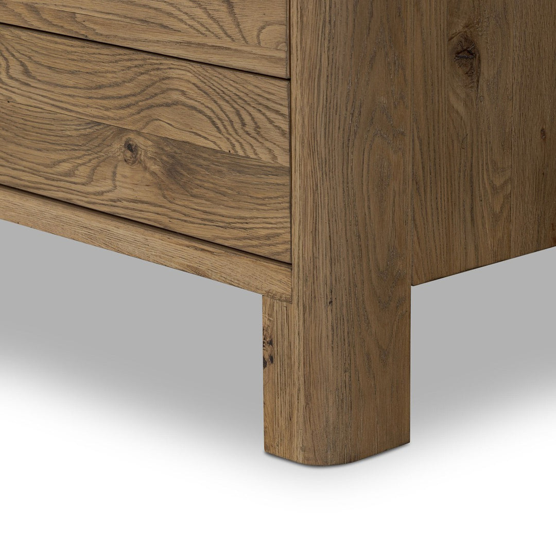 Nora Media Console - Resawn Worn Oak - Brown