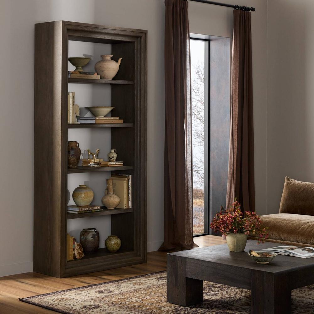 Bookcases & Etageres Andreas Bookcase: Weathered Hazel Oak - Weathered Hazel Oak Veneer