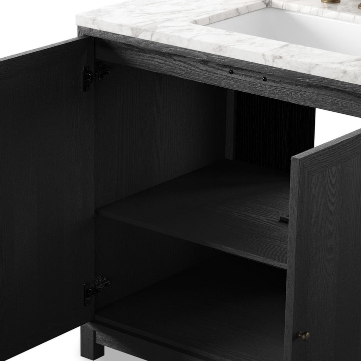 Mira Single Vanity - Satin Drifted Black