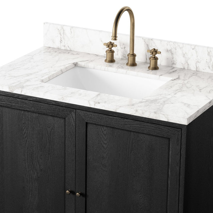 Mira Single Vanity - Satin Drifted Black