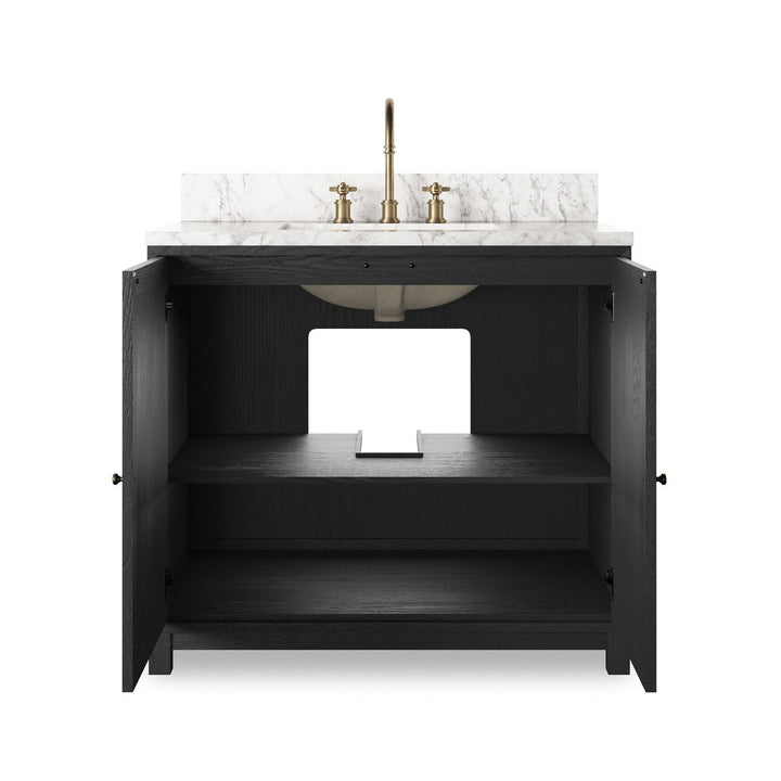 Mira Single Vanity - Satin Drifted Black