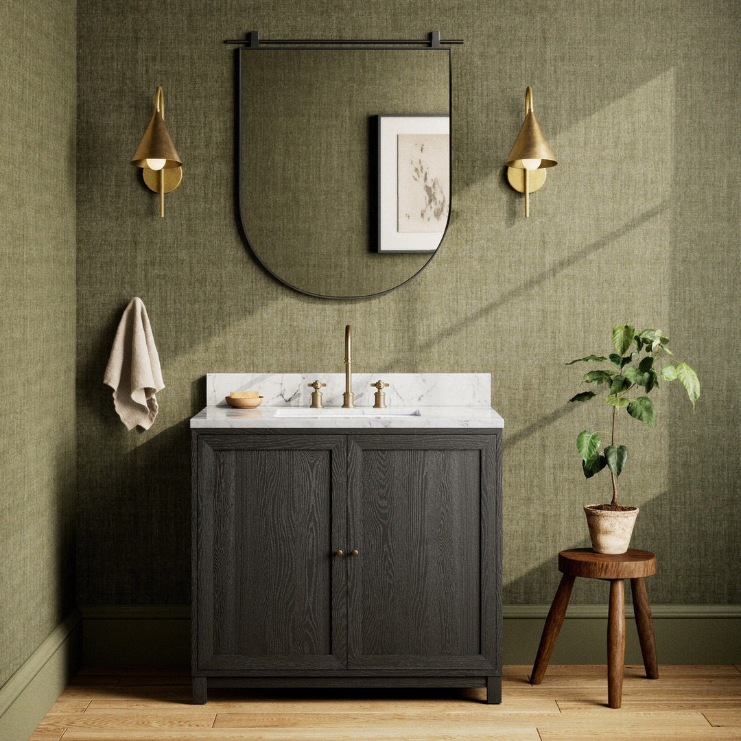 Mira Single Vanity - Satin Drifted Black