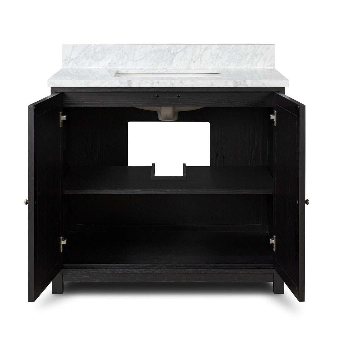 Mira Single Vanity - Satin Drifted Black