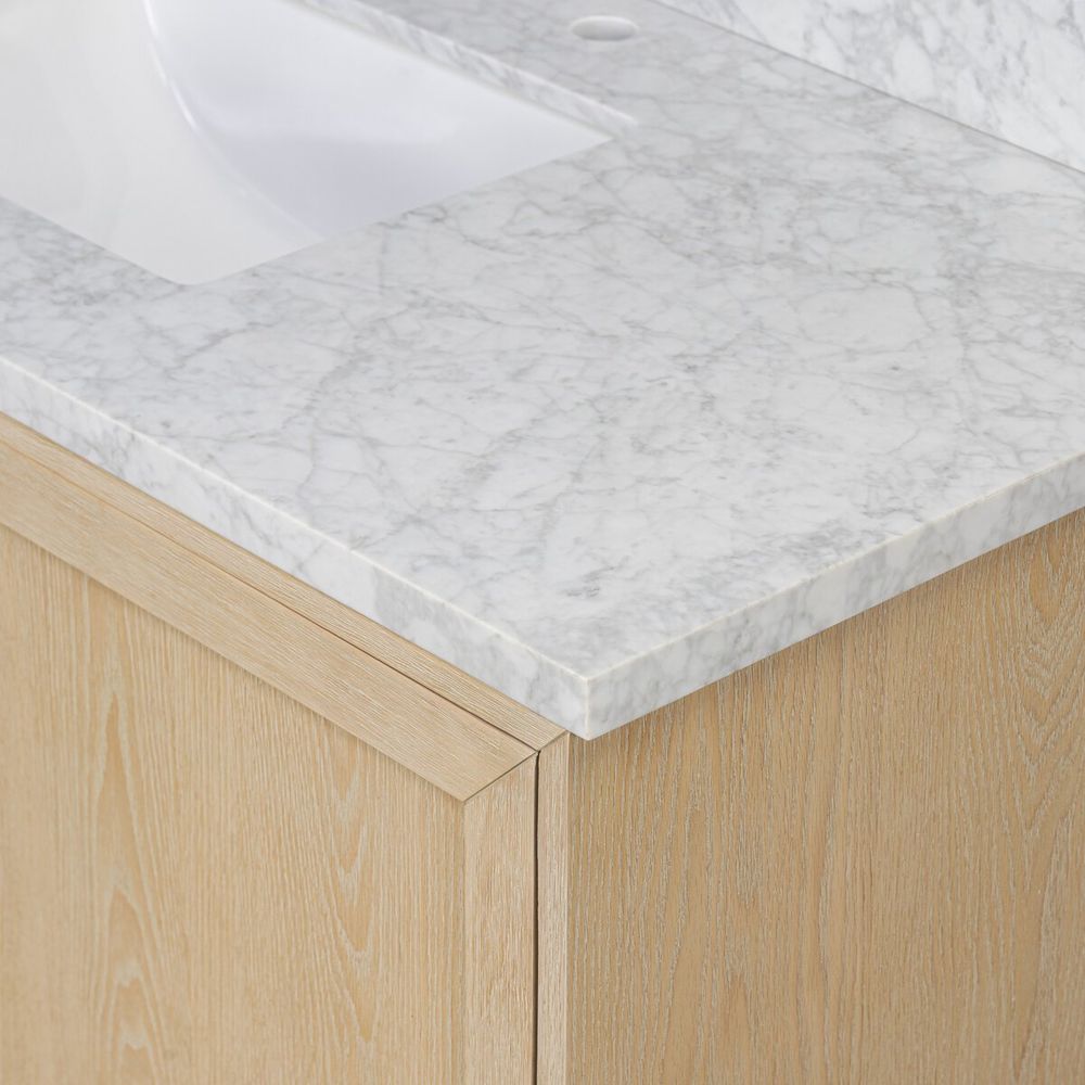 Millie Single Wide Vanity-Satin Bleached Parawood