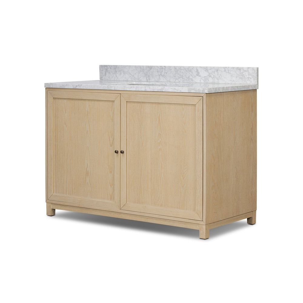Millie Single Wide Vanity-Satin Bleached Parawood