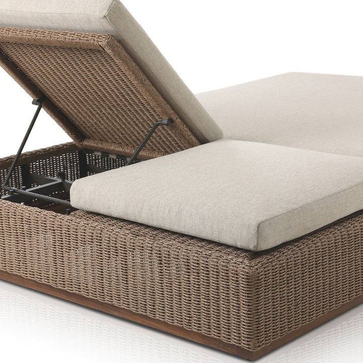 Lorelei Outdoor Double Chaise - Alessi Buff