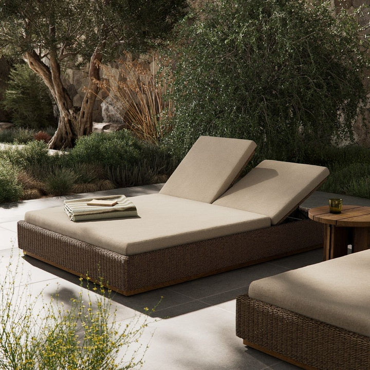 Outdoor Chaise & Sun Loungers Lorelei Outdoor Double Chaise - Alessi Buff