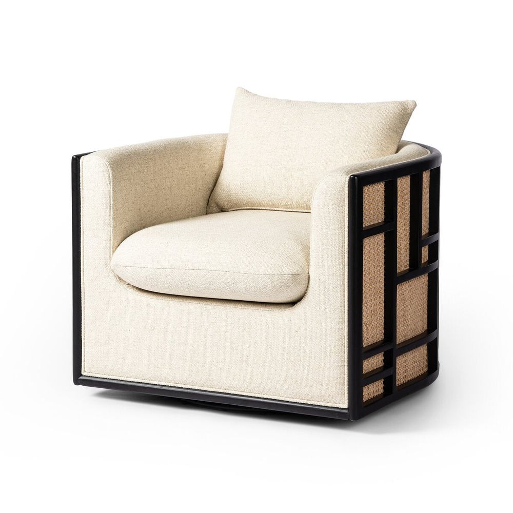 Lounge Chairs June Swivel Chair: Thames Cream