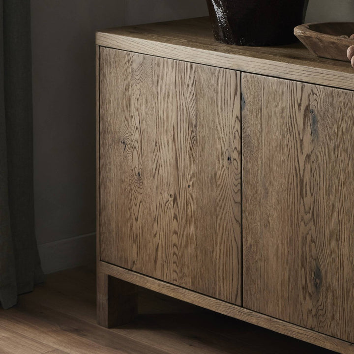 Nora Sideboard - Resawn Worn Oak - Brown