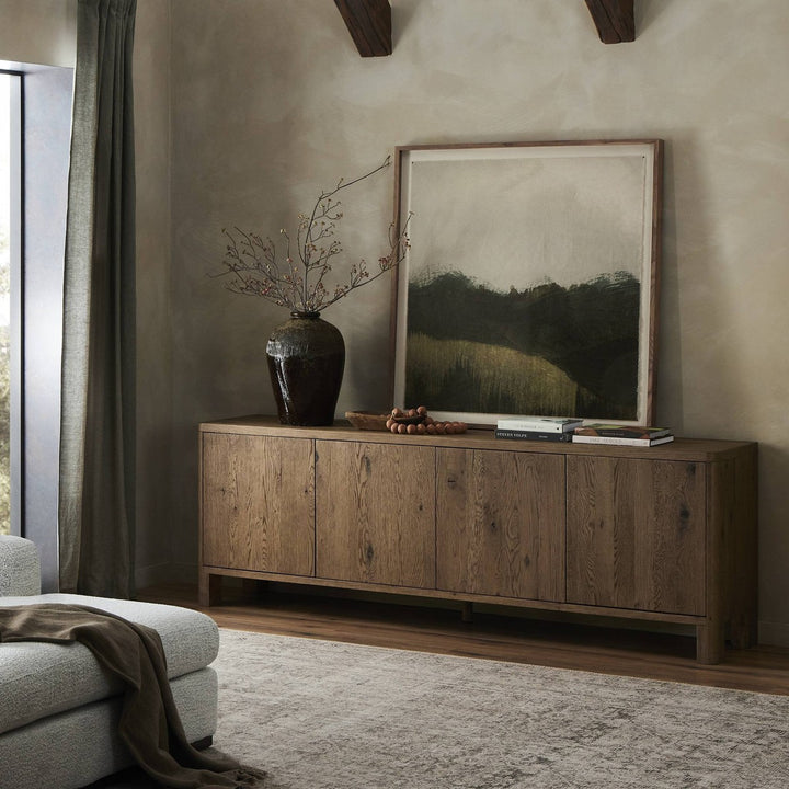 Nora Sideboard - Resawn Worn Oak - Brown