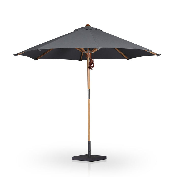 Santorini Outdoor Round Umbrella - Arashi Graphite