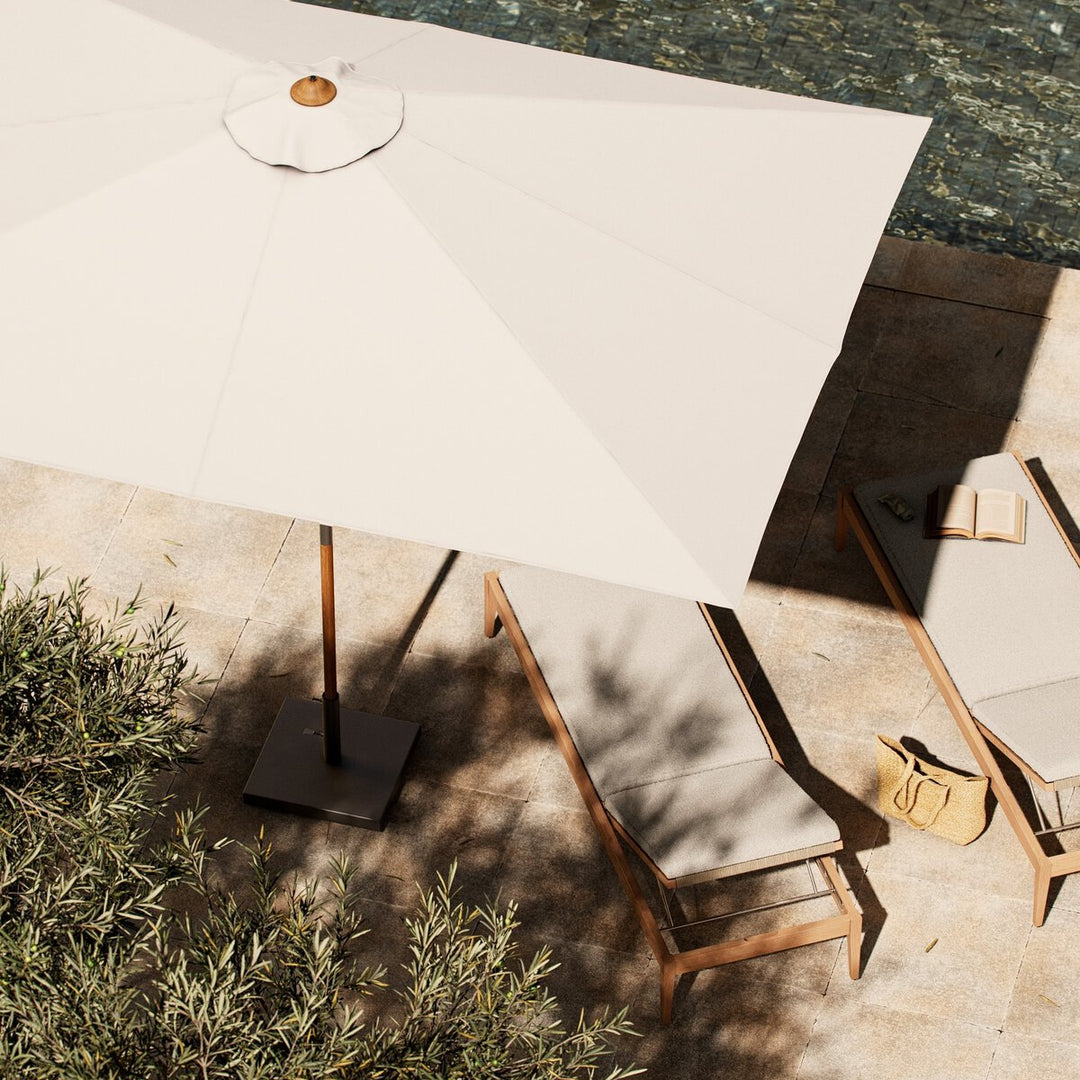 Santorini Outdoor Rectangular Umbrella - Arashi Salt