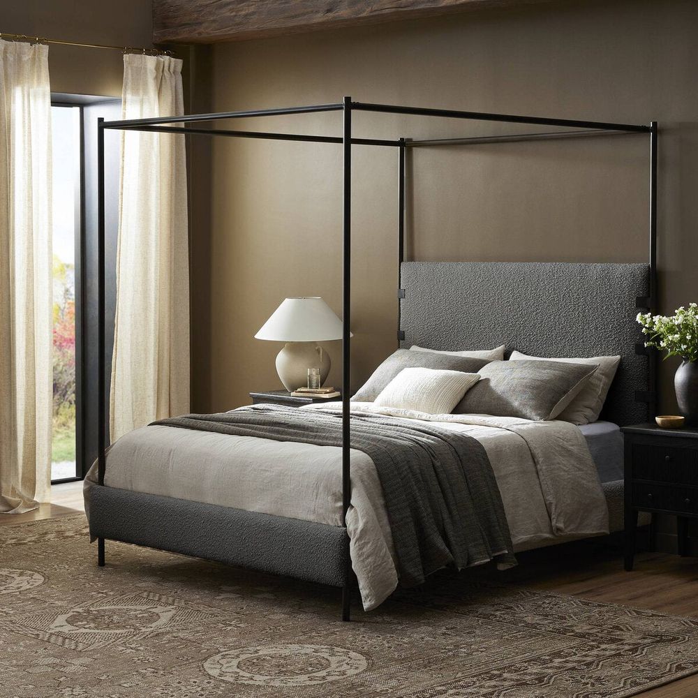 Beds Anders Canopy Bed - Knoll Charcoal - King