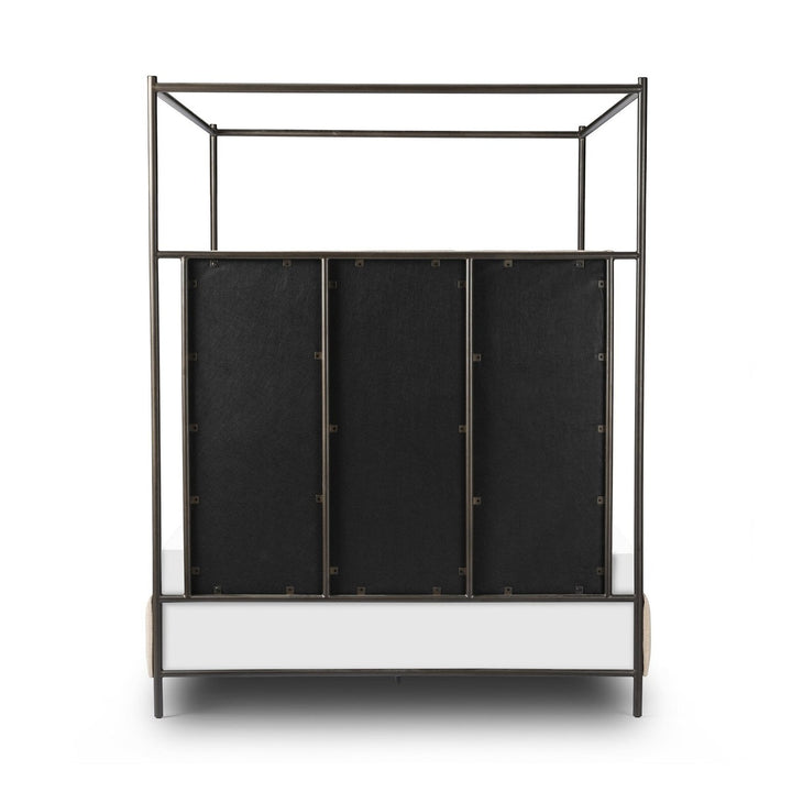 Laurel Canopy Bed - Palm Ecru - Beige, Black