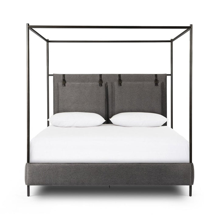 Beds Leigh Canopy Bed: San Remo Ash - Waxed Black