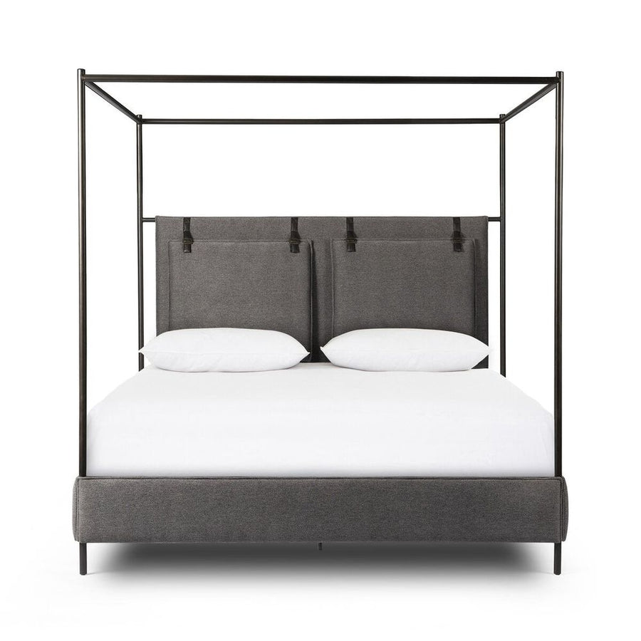 Beds Leigh Canopy Bed: San Remo Ash - Waxed Black
