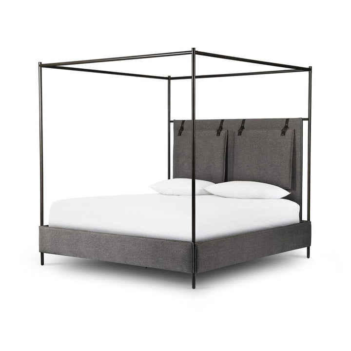 Beds Leigh Canopy Bed: San Remo Ash - Waxed Black