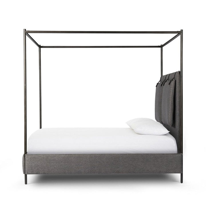 Beds Leigh Canopy Bed: San Remo Ash - Waxed Black