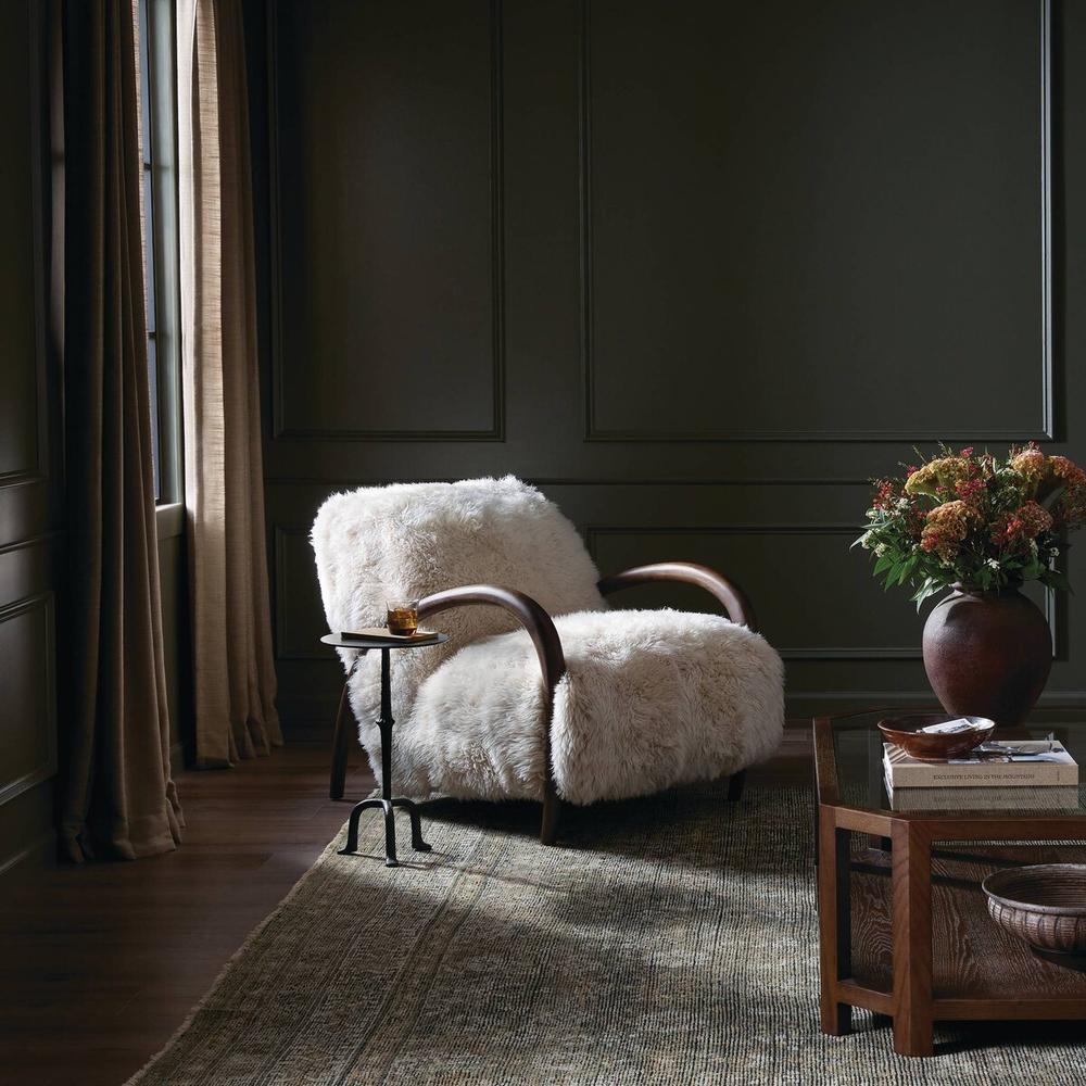 Lounge Chairs Sandro Chair: Champagne Mongolian Fur - Almond
