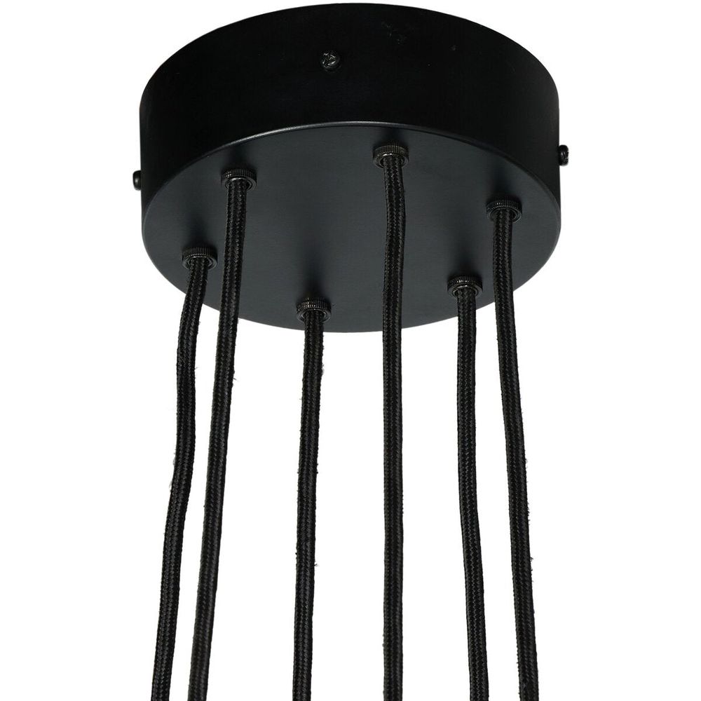 Branson Chandelier: Aged Brass Iron - Jet Black