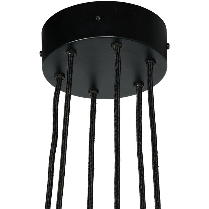 Branson Chandelier: Aged Brass Iron - Jet Black