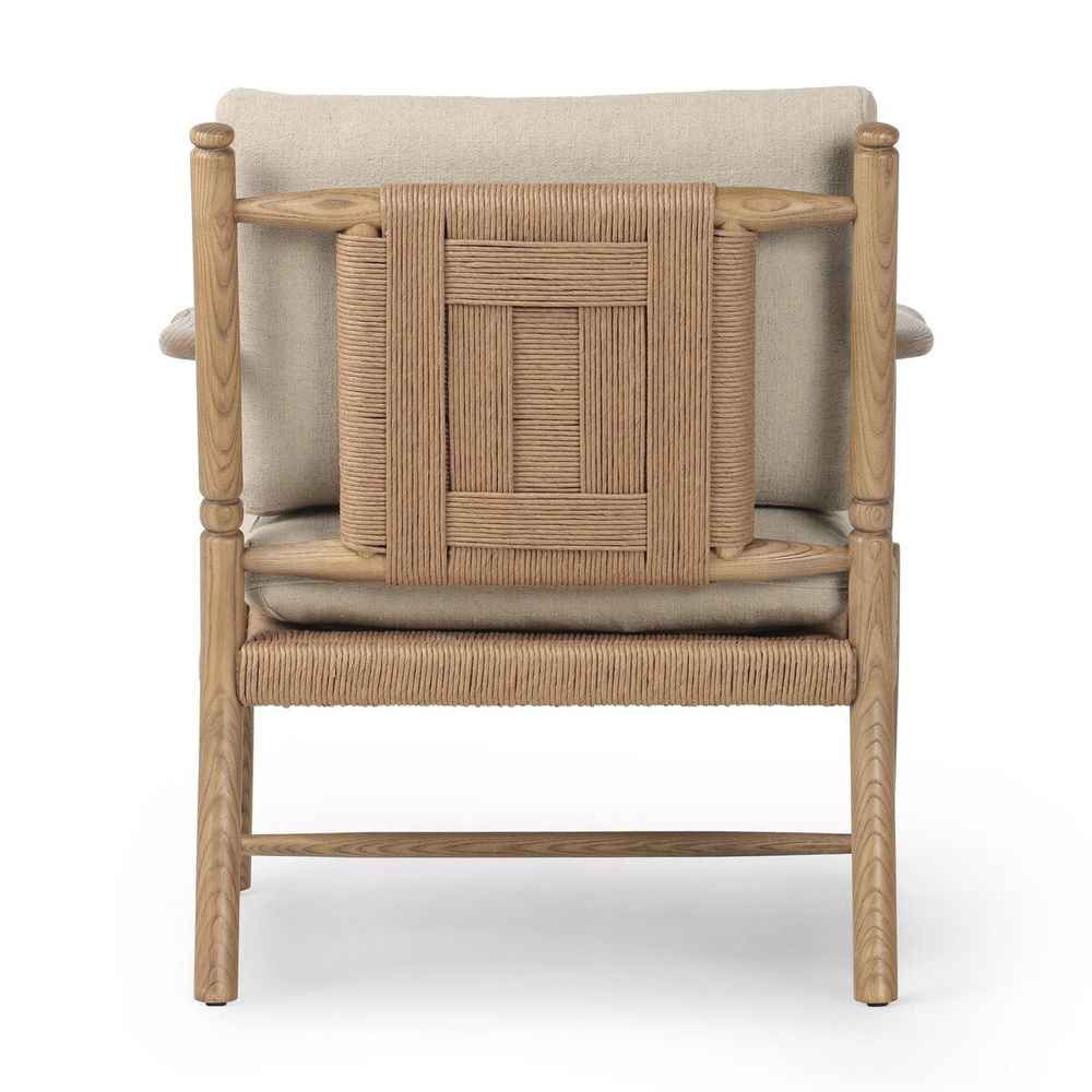 Bethan Chair: Antwerp Taupe - Natural Paper Rush - Distressed Sable