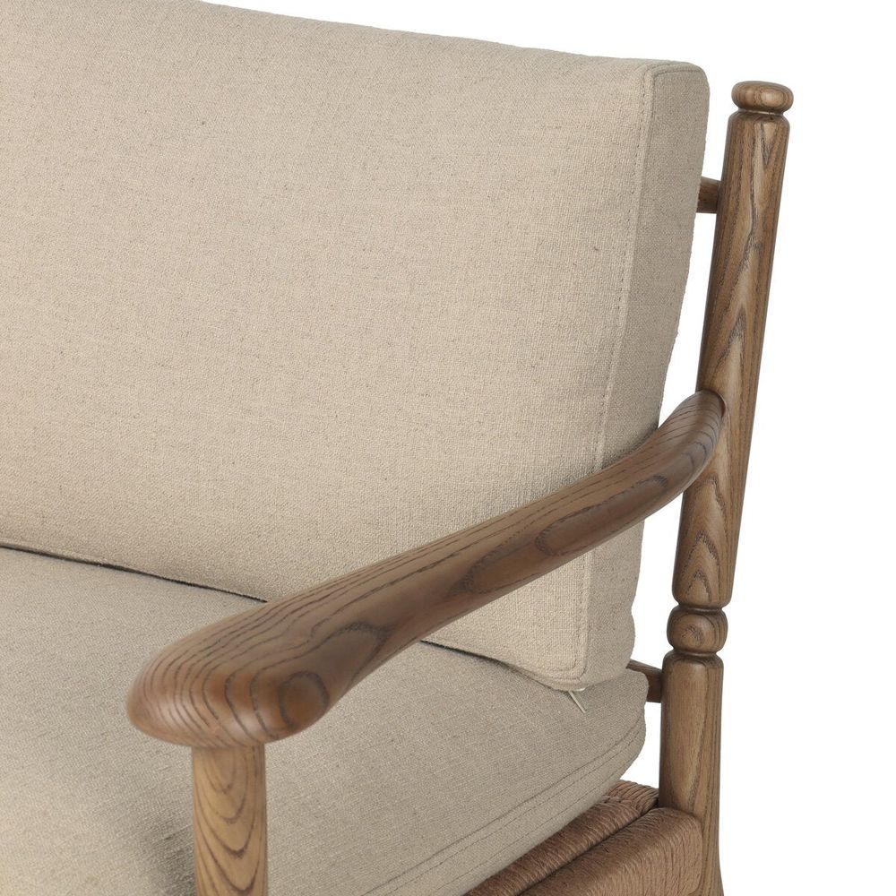 Bethan Chair: Antwerp Taupe - Natural Paper Rush - Distressed Sable
