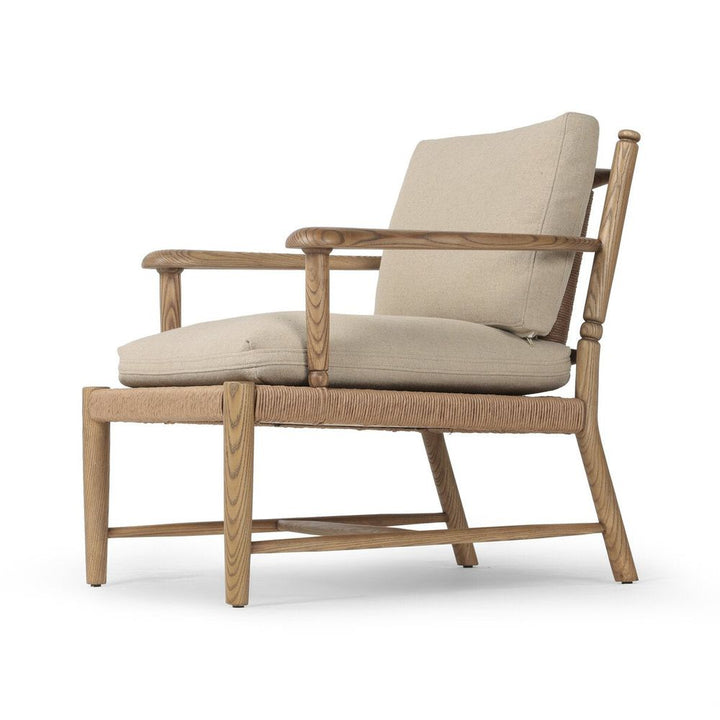 Bethan Chair: Antwerp Taupe - Natural Paper Rush - Distressed Sable