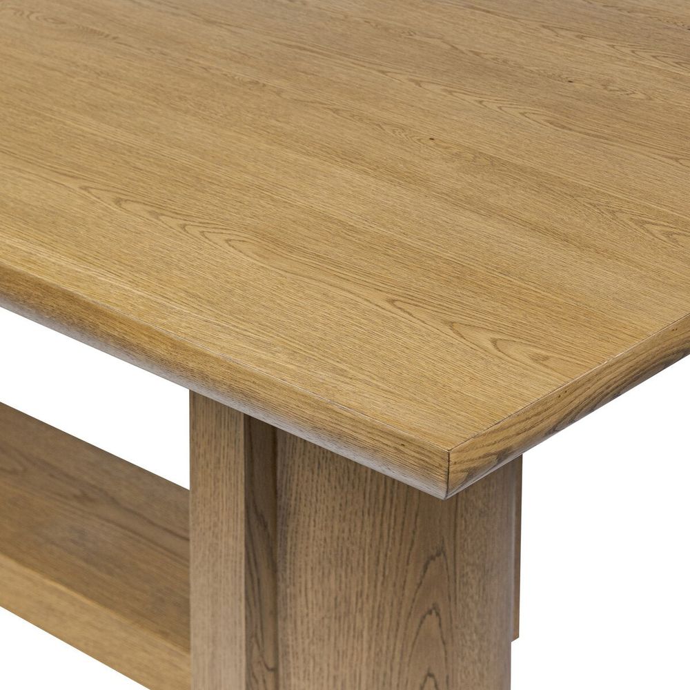 Garrett Dining Table: Amber Oak - Amber Oak Veneer