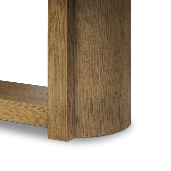 Garrett Dining Table: Amber Oak - Amber Oak Veneer