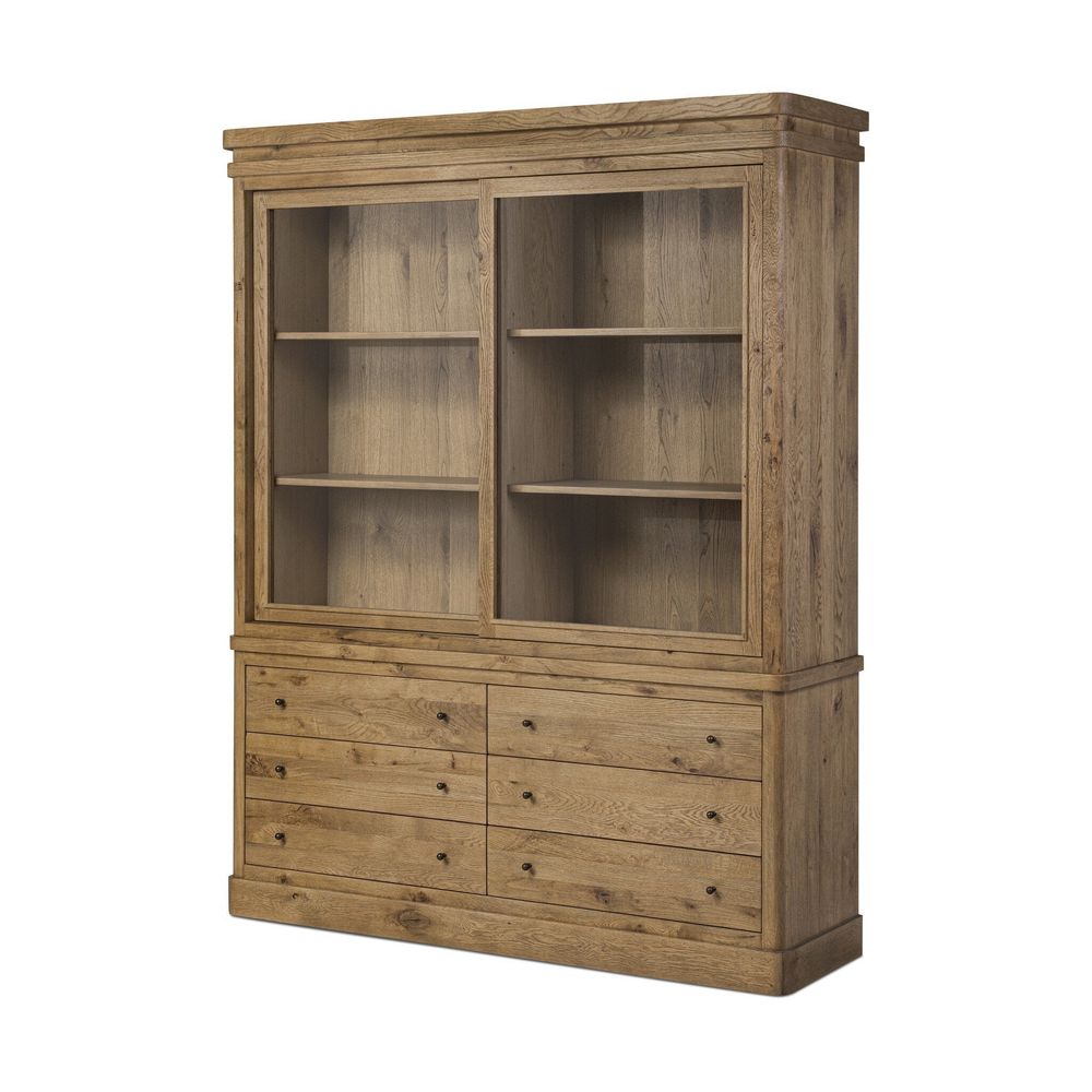 Cabinets & Curios Grand Cabinet - Honey  Brown Oak Veneer