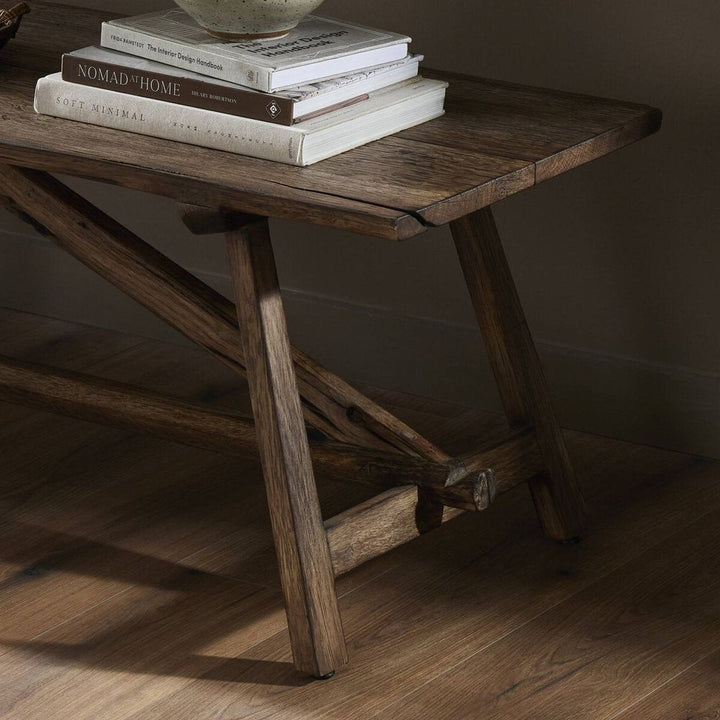 Elio Accent Bench: Burnt Bleached Oak