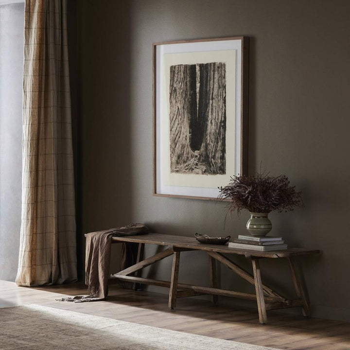 Benches Elio Accent Bench: Burnt Bleached Oak