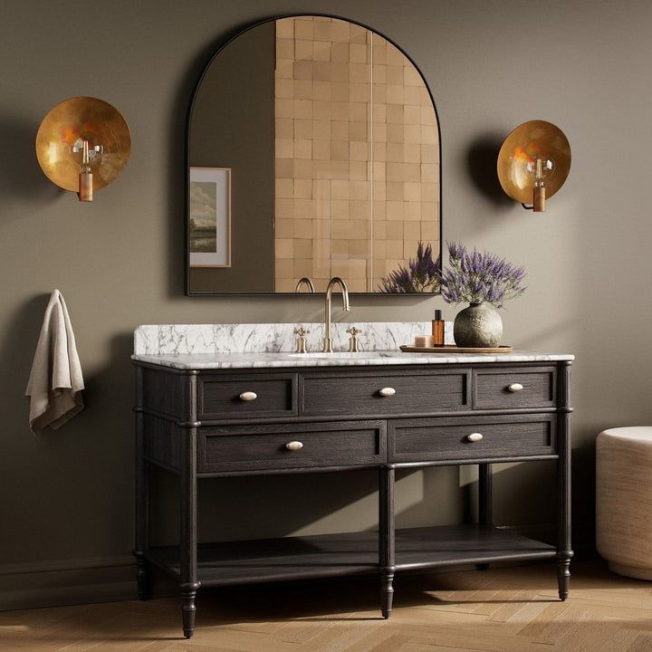 Vanities Toulouse Single Wide Vanity - Satin Black Veneer