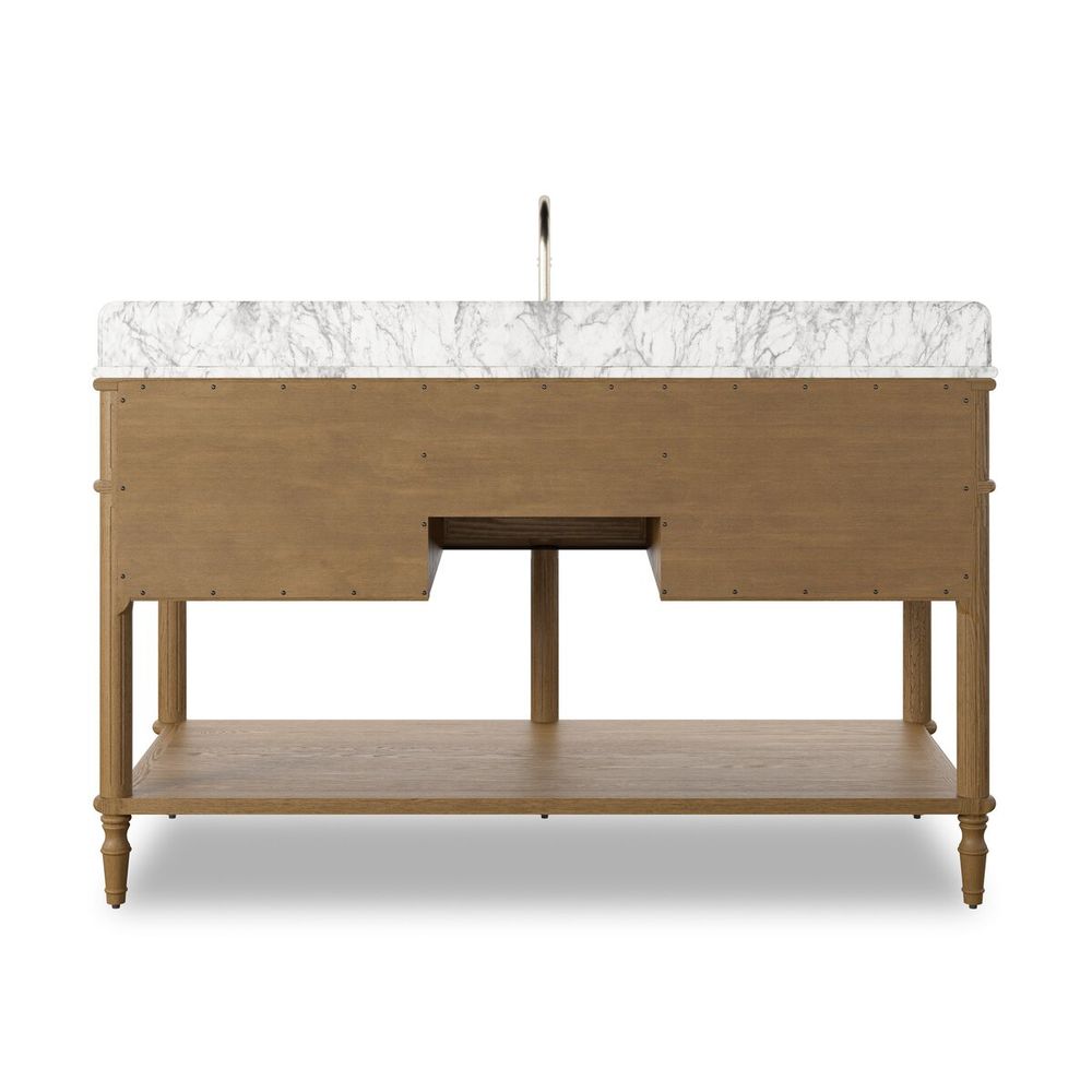 Toulouse Single Wide Vanity-Washed Blonde Oak Veneer